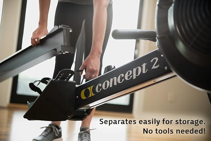 Concept2 RowErg Indoor Rowing Machine - PM5 Monitor, Device Holder, Adjustable Air Resistance, Easy Storage