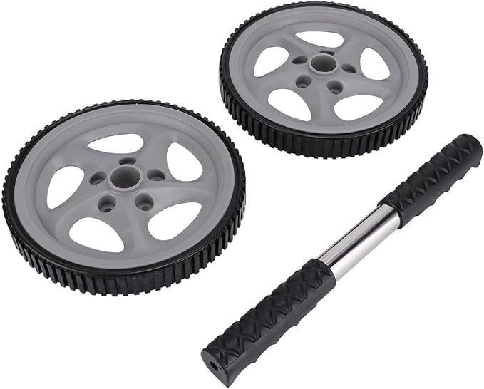 BESPORTBLE Ab Roller Wheel Dual-wheel Exercise Roller for Abdominal Training, Portable Home Fitness Equipment with Anti-slip Handles, Suitable for Core Strength and Workout