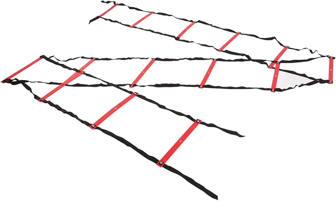 7M 14 Rung Fixed Agility Speed Ladder, Training Ladder for Soccer Football Fitness, Adjustable Length PP Agility Ladder with Non - Slip Rungs for Athletes and Coaches