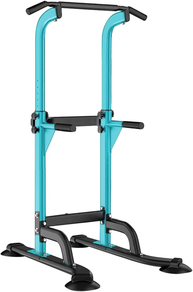 SogesHome Power Tower Pull Up Bar and Dip Station, Height Adjustable Dip Stand Exercise Machine for Home Gym, Multi-Functional Free Standing Strength Training Fitness Workout Station