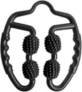 4 Wheels Foam Roller Muscle Massager for Leg Neck Hand Arm,Trigger Point Muscle Relax Massager Indoor Sports Yoga Bodybuilding Equipment (Black)