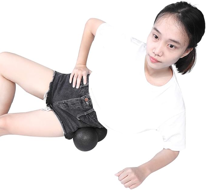 Peanut Massage Ball, 16x8cm Foam Two Ball Massage Roller Yoga Massage Roller Peanut Foam Roller Ball Massage Ball for Physical Therapy Self Deep Tissue