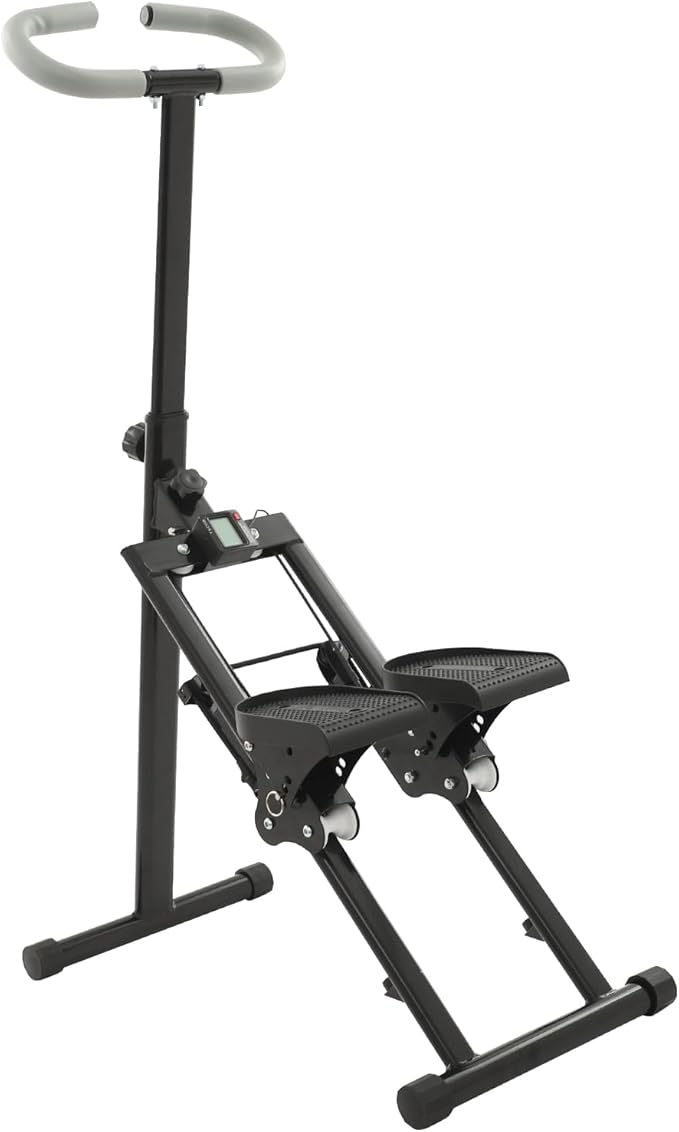 Foldable Stair Stepper for Home, Vertical Climber with LCD Display | 220lbs Capacity, 3-Level Adjustable Pedals | Anti-Slip Handlebar & Sturdy Steel Frame for Full Body Workout