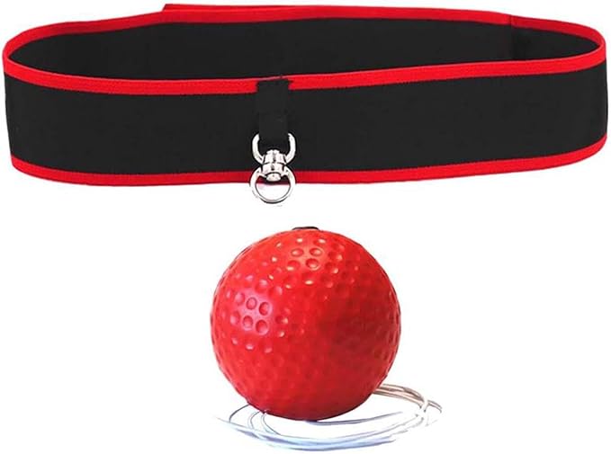Boxing Reflex Ball Headband Adjustable Headband Boxing Gear Reflex Ball on String with Headband for Fitness MMA Kids Adults