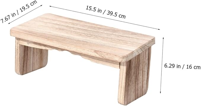 GALPADA Meditation Bench Zen Stool Kneel Sit Stool Wooden Floor Seat for Home Office