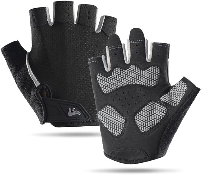 INOGIH Half-Finger Workout Gloves for Men and Women - Anti Slip Exercise Gloves for Weight Lifting, Cycling, Gym, Training