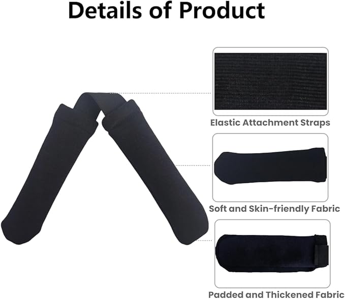 2Pcs Thickened Rowing Machine Handles Cover, Fits Most Rowing Machine, Non-Slip & Breathable Handle Cover（Black）