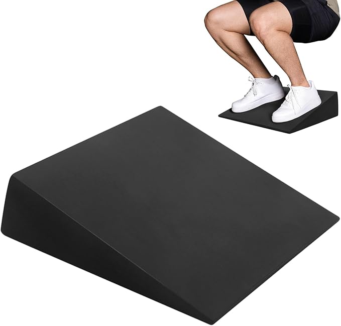 Squat Wedge - Non-slip Yoga Slant Board, High-Density Foam Stretching Equipment, Portable Professional Grade Workout Accessories For Men Women Improve Health, Black Calf Raise Block Leg Trainer