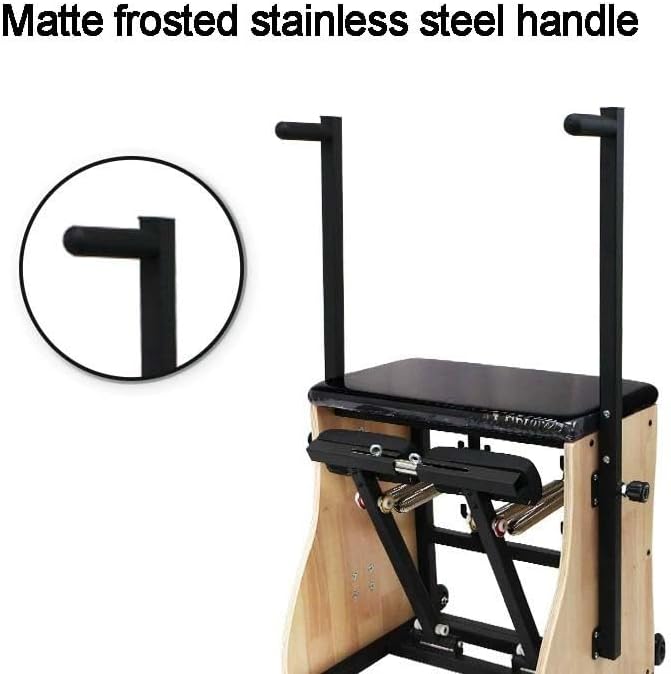 Pilates Stability Chair ,with Soft Padded Seat & Back, Adjustable Spring & Foldable Design - Home Gym Equipment for Full Body Strength, Balance & Core Training