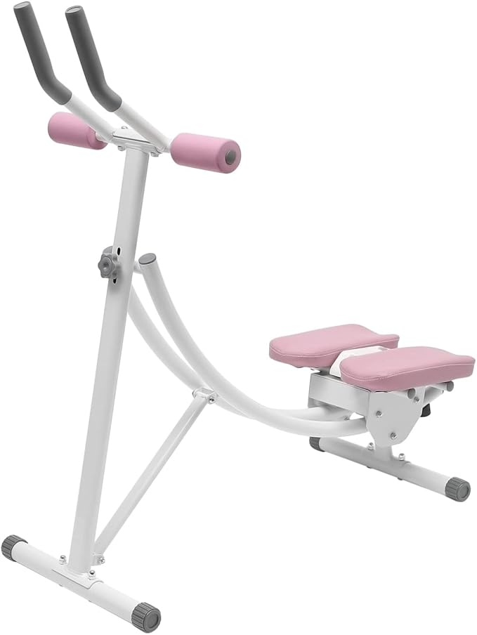 Ab Machine,Portable Core Abs Exercise Machine With LED Display And 6 Silent Rollers,3-Level Adjustment,Adjustable Ab Trainer Machine,For Abs Workout At Home Gym,Ab Machine For Home, Gyms,Etc