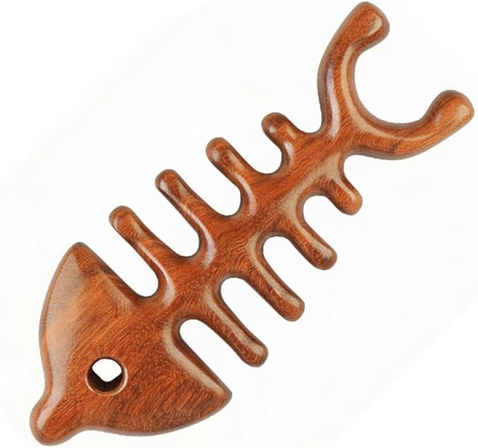 Tinuos Fishbone Massage Tool,4-in-1 Full Body Massager for Neck, Back, Head & Eye Relief – Deep Tissue Trigger Point, Acupressure & Scalp Massage – Portable Manual Relaxation Tool