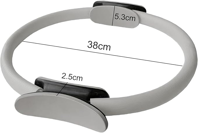 Pilates Ring Fitness Circle 14.96" Yoga Rings Magic Circle with Dual Padded Handles for Toning Arms, Thighs/Legs & Core