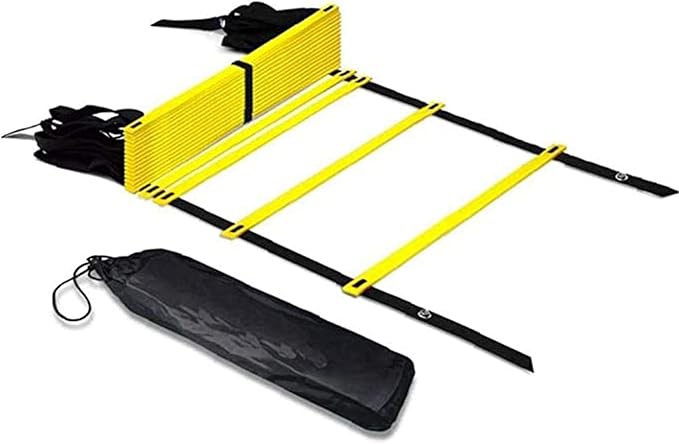 Agility Ladder Adjustable Agility Speed,Training Ladder, Outdoor Football Flexibility Training Jumping Ladder, to Boost Fitness Increase Skills,with Carry Bag(Size:6M)
