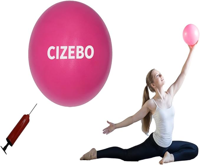 Small Exercise Ball for Between Knees, 6 inch Pilates Ball with Pump, Mini Yoga Core Ball Physical Therapy