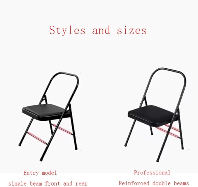 Iyengar Yoga Chair,Pilates Chair Yoga Auxiliary Chair Special Auxiliary Reinforced Yoga PU All Steel Yoga Inversion Chair,White