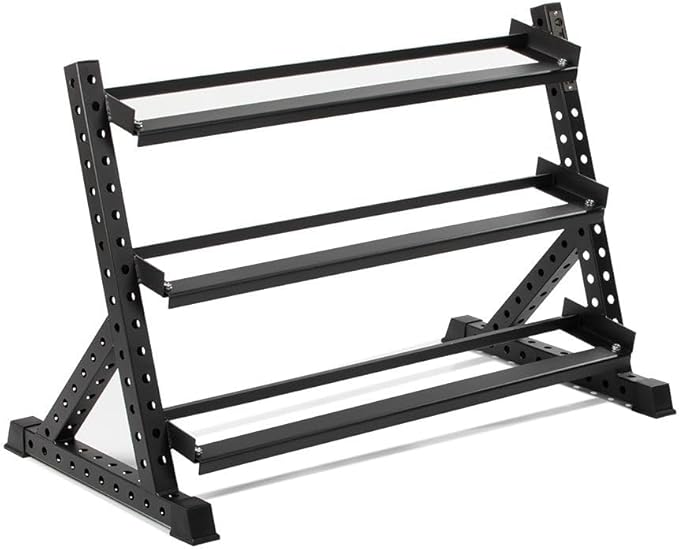 Titan Fitness 3 Tier Dumbbell Weight Rack Stand, Rated 800 LB, Organize Classic Dumbbells, Storage Fitness Rack