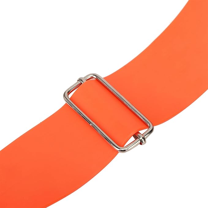 Semme 5cm X 2.5m Elastic Tension Strap for Strength Training Pilates Soft TPR with Buckles for Women and Girls Orange