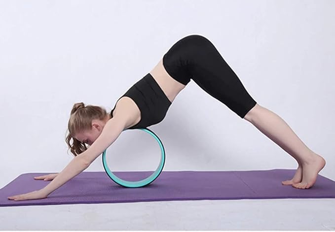 Yoga Fitness Wheel & 2 pcs Blocks & 1 pcs Yoga Strap Combo Value Pack-Black