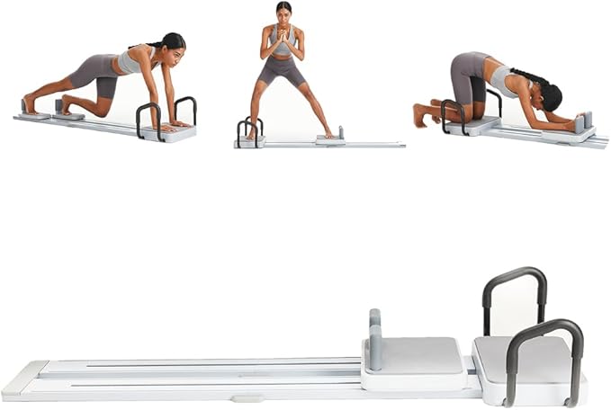 Pilates Reformer, Multifunctional Pilates Equipment for Abs Workout and Leg Exercise, Ski Machine, Pilates Board for Home Gym Full Body Workout