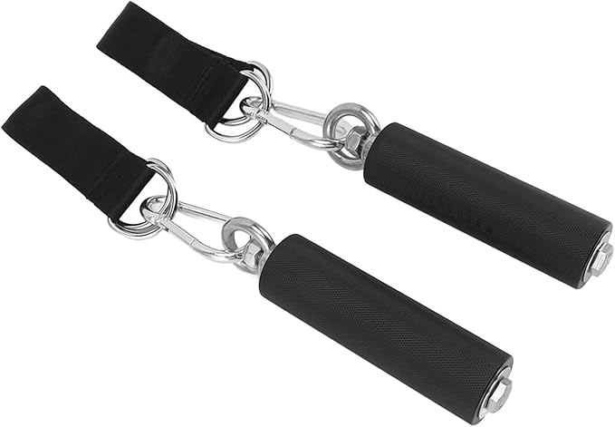 EVTSCAN Cable Handle TPR Rubber Coated Grip Straight Gym Equipment Attachment Weightlifting Exercise with Anti Slip Design for Strength Training and Aerobic Workouts Home and Travel Use