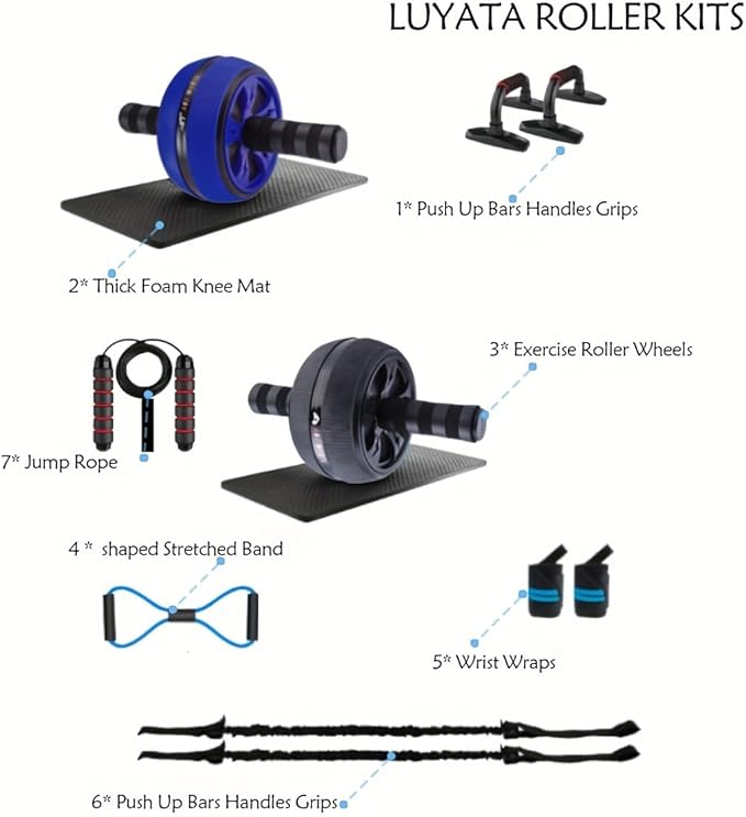 Abdominal Wheel, Ab Roller Wheel Exercise Equipment, Abdominal Exerciser, Beginners and Advanced Abdominal Core Strength Training Core Strength Exercise
