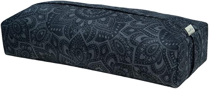yogadesignlab | The Yoga Bolster | Comfortable, Supportive Eco-Friendly Luxury Yoga Cushion | Recycled Plastic Bottle Microfiber | Natural Cotton, Foam Filling