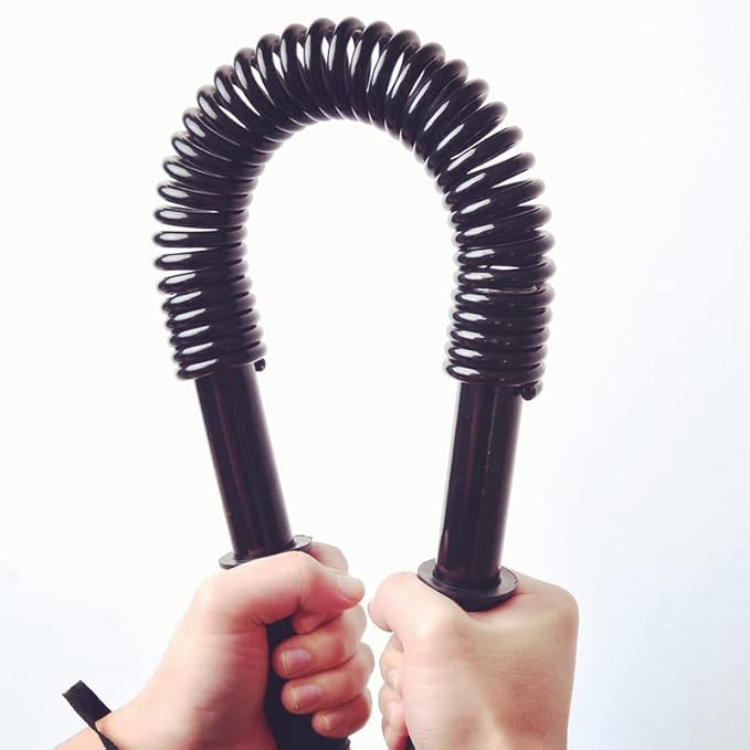 Fitness Equipment,Arm Strength Trainer - Adjustable Carbon Spring Resistance Equipmentfor Home Gym, Full Body Workout - Black
