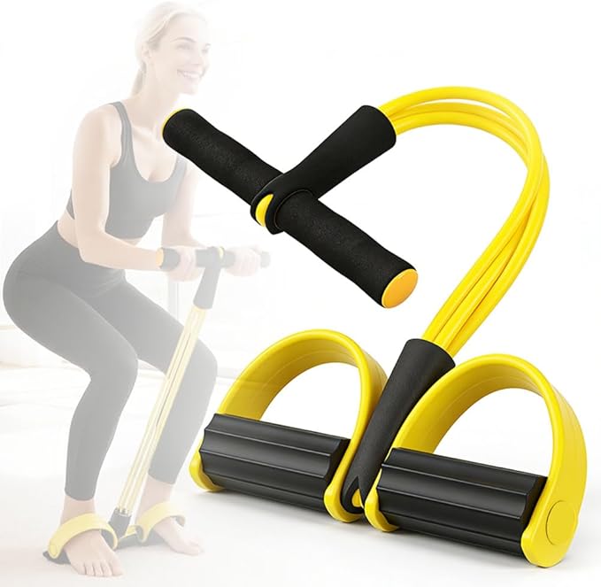 21 Fitness Resistance Bands with 4 Tube Pedal Ankle Puller, 2026 New Multifunction Elastic Yoga Resistance Band for Home Gym Use