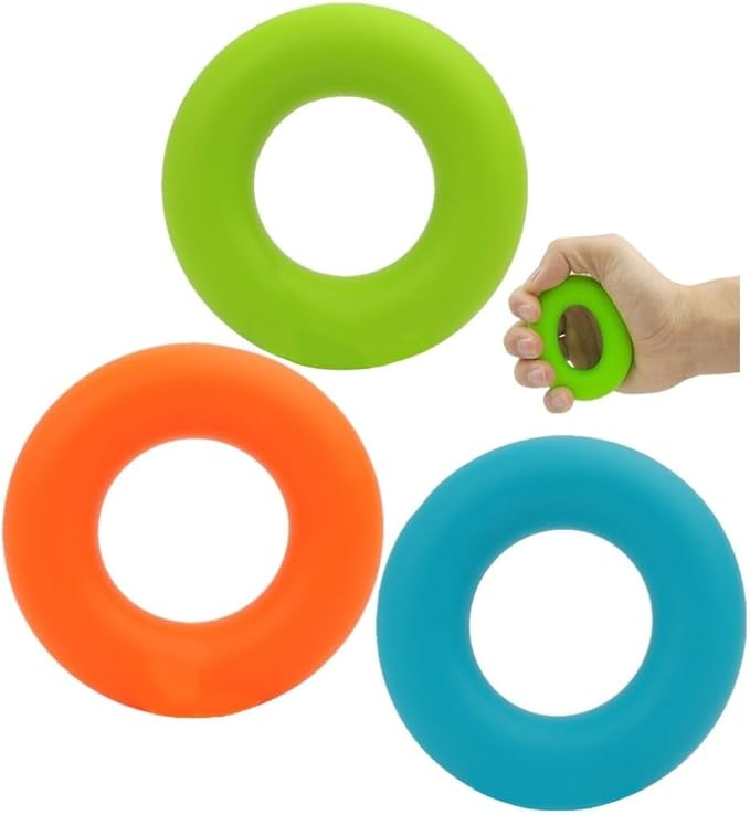 3 Resistance Levels Hand Grip Strengthener, Grip Strength Trainer, Finger Exerciser, Forearm Exerciser Trainer Workout Equipment for Stress Relief