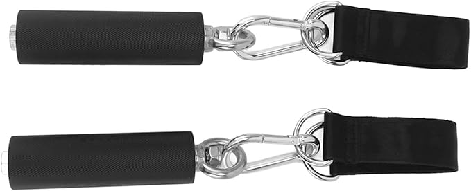 Pull Up Handle Cable Attachment | TPR Rubber Coated Secure Hold | Gym Equipment for Weightlifting/Strength Training/Home Workouts | Portable Exercise Accessories