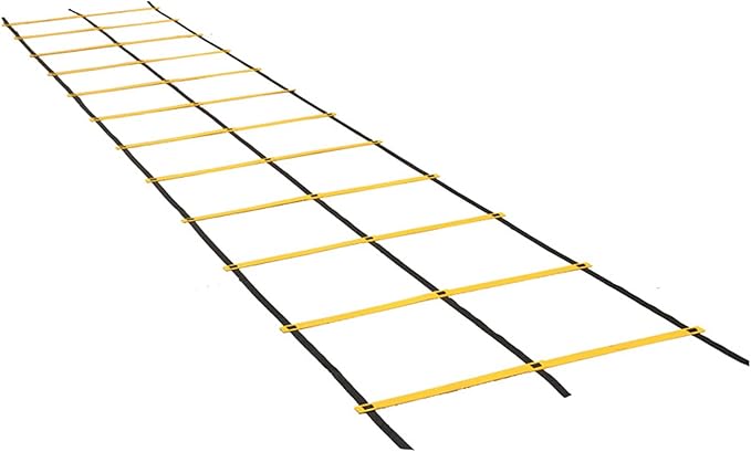 Agility Ladder Adjustable Double Row Agility Ladder,Speed Training Equipment,Football Flexibility Training Jumping,for Outdoor Athletic Footwork, Sports Drills(Size:4M)