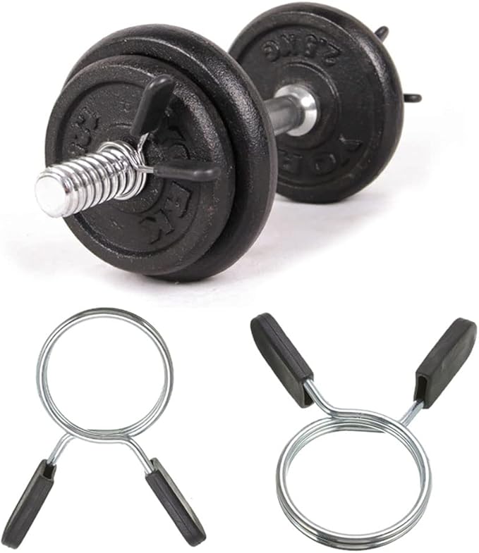 Barbell Clips Olympic Barbell Clamps Collars 2 Inches Weight Bars Lock Dumbbell Spring Clips Circlip Fitness Weightlifting Buckle for Strength Training Gym Accessory