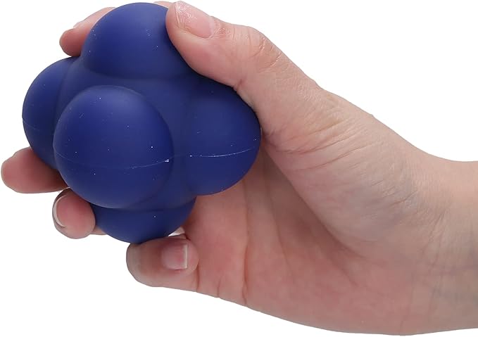 Silicone Bounce Reaction Ball HighDensity Portable HandEye Coordination Speed Reflex Training Ball for Athletes Kids Adults Sports Enthusiasts 7cm (Cobalt Blue)