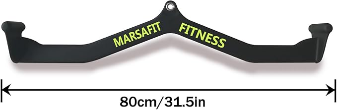 Home Gym Fitness Rowing T-bar V-bar Pulley Cable Machine Attachment, Bicep Curl Tricep LAT pulldown Bar Back Strength Training Handle Grips LAT Pull Down Bar for Seat Row Workout