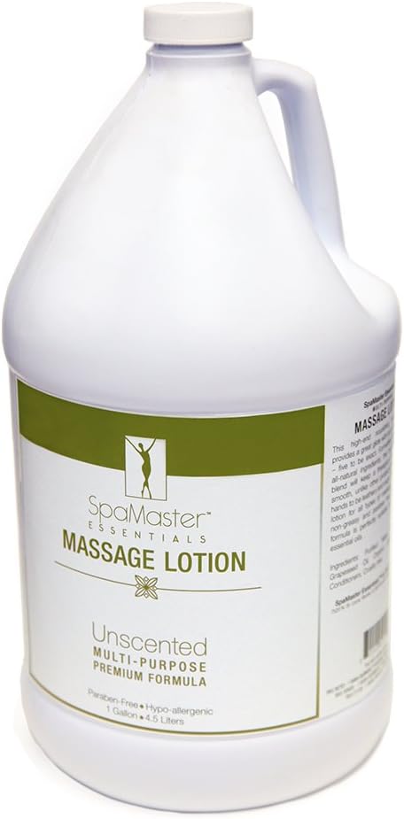 Master Massage Unscented Massage Lotion in 1 Gallon Bottle.