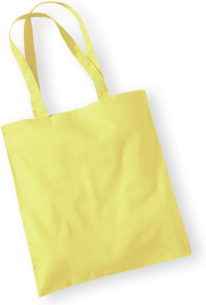 Westford Mill Unisex's WM101LEMO Wm101 Promo Bag for Life-Lemon One Size