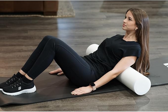 Medium/Firm White PE Foam Roller (18" Full Round)