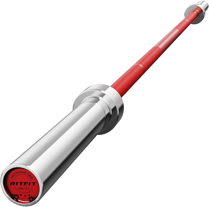 RITFIT Olympic Barbell 4ft/6ft - 2 Inch Weight Bar for Strength Training, Weightlifting, Squat, Deadlift, Bench Press, Curl, Overhead Press - 350lbs/500lbs Capacity