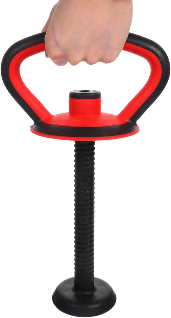Kisangel Adjustable Kettlebell Handle with Base Nut for 40 Lb Weight Plates Anti-Slip Grip Attachment for Strength Training and Full Body Workouts at Home or Office