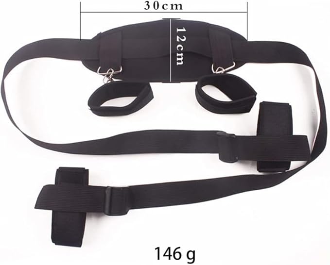 Fashion Black Soft And Comfortable Yoga Pilates Waist Belt, Adjustable Buckle For Home Nylon Wrist And Ankle Suspension Straps, Couple Gift