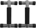 Toyvian H-shape Pushup Stands Pair Anti-slip Parallettes Bars for Strength Training Compact Gym Equipment for Home and Travel Chest Workouts
