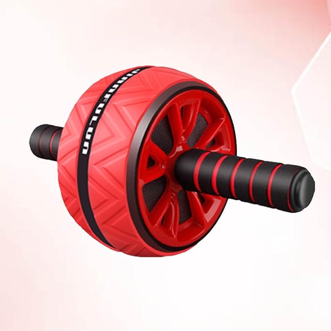 Ab Roller Wheel Fitness Ab Roller Core Workout for Abdominal Exercise Training Home Gym Strengthening Waist Muscle Red with Non-slip Grip