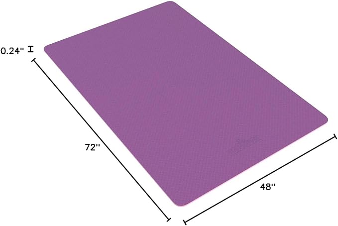 CAMBIVO Large Yoga Mat (6'x 4'), Extra Wide Workout Mat for Men and Women, 0.24''/0.32''/0.4''/0.48'' Thick Exercise Fitness TPE Mat for Home Gym, Yoga, Pilates, Workout (Barefoot Exercise)