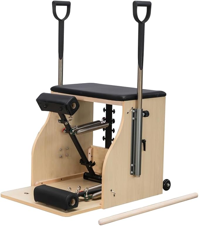 Pilates Chair, Split-Pedal Stability Combo Chair with Handles,Pilates Reformer Machine,Pilates Equipment for Home Or Studio Use