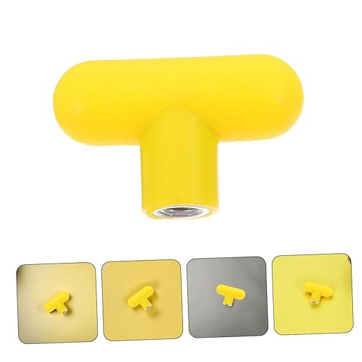 VALICLUD 2Pcs Yellow Handle Grips for Cable Machine Attachments Ergonomic Gym Equipment Handles for Arm Exercise Strength Training with Rotation and Knob