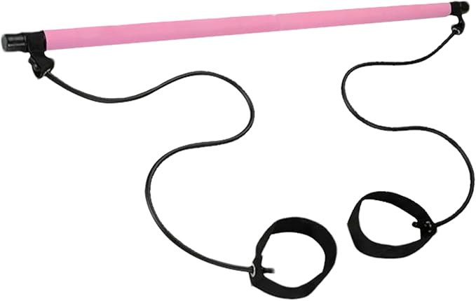 Multifunctional Pilates Bar - Home Yoga Fitness Equipment | Elastic Resistance Training Bar | Multi-Purpose Exercise Pilates Stick for Strength Stretching Workout