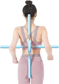 Yoga Sports Training Sticks Stretching Tool for Adults and Kids Back Straightener Posture Corrector Retractable Back Support Hump Posture Orthotics (Color : Blue, Size : 54-86cm)