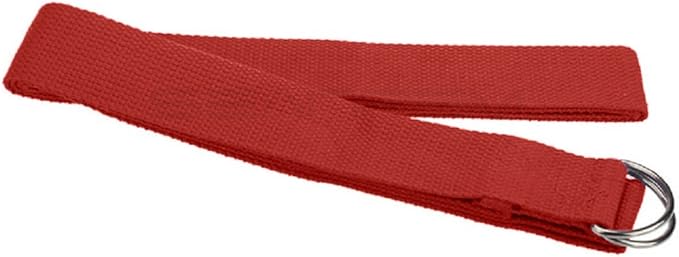 Cotton Exercise Yoga stretch Strap - Sturdy Flexibility Tensile Belt Adjustable Metal D-Ring Buckle, Hold Poses for Daily Stretching, Pilates, General Fitness, and Physical Therapy
