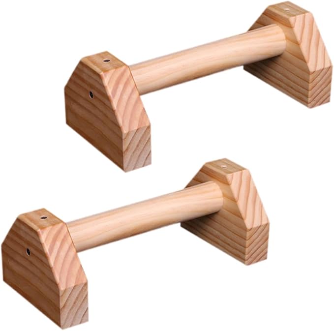 Balacoo Pine Wood Push-up Stands Pair 30cm Home Exercise Equipment Push-up Frames for Indoor Strength Training Fitness