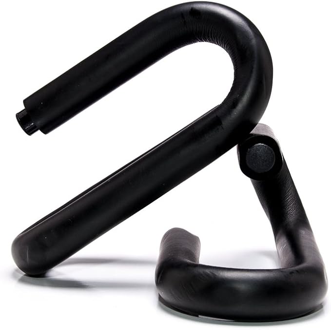 FFO Metal Push up Bar with Foam Grips on Handles. No Slip Pad on Pushup Stands. - Perfects Push ups. Builds Arms, Back, Chest, and Shoulder Strength. Great for P90X Workouts, CrossFit, Calisthenics